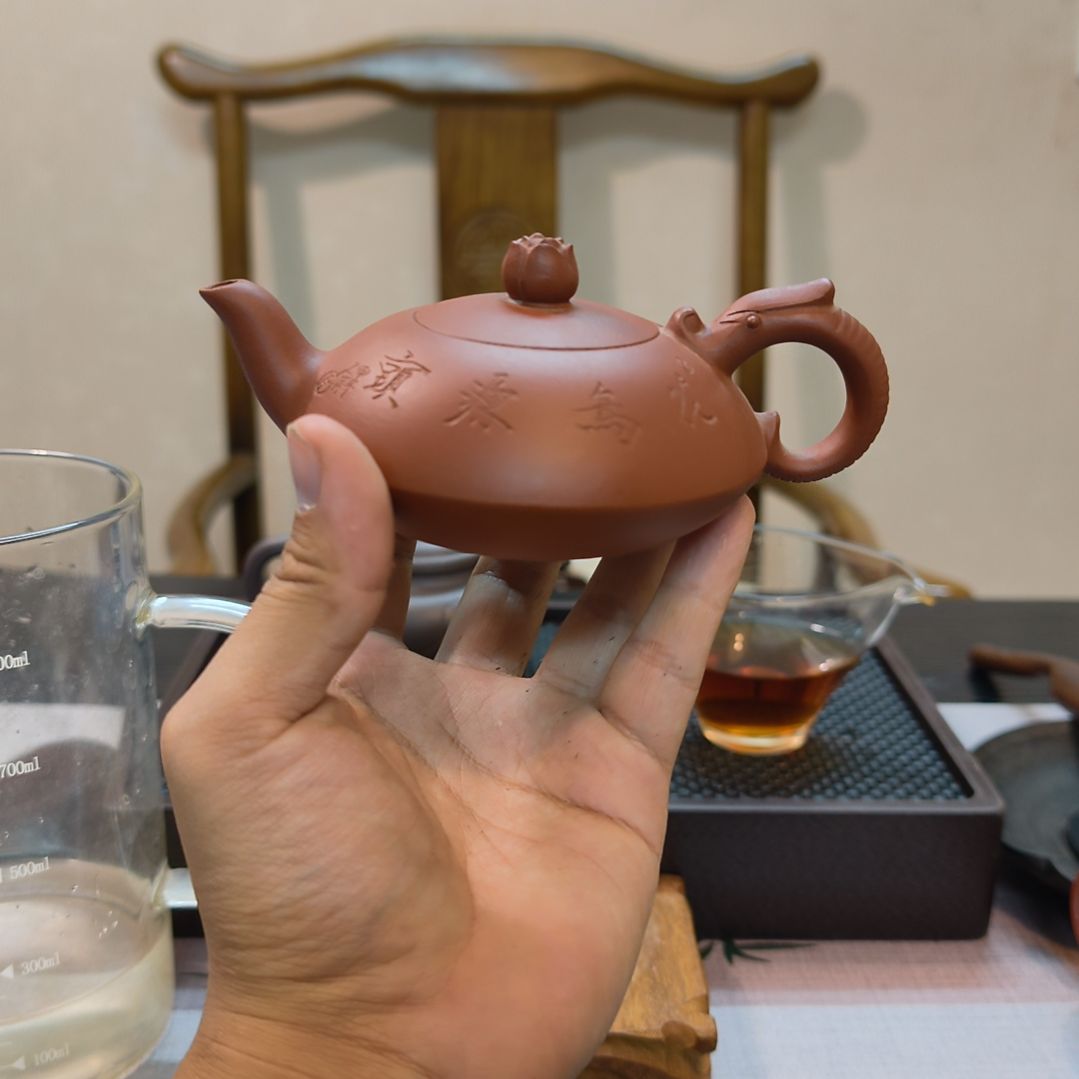 紫砂茶壶清水泥一帆风顺