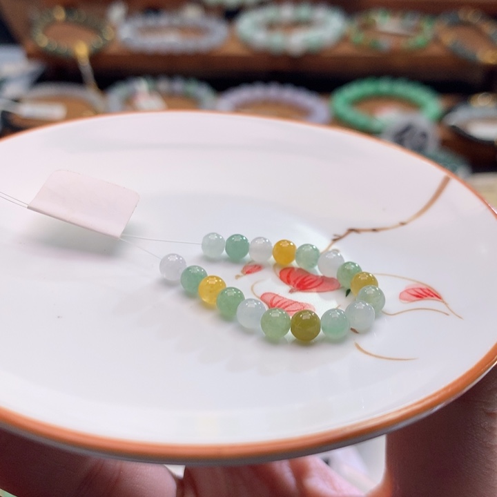 翡翠未镶嵌手链翡翠d17卡3.8