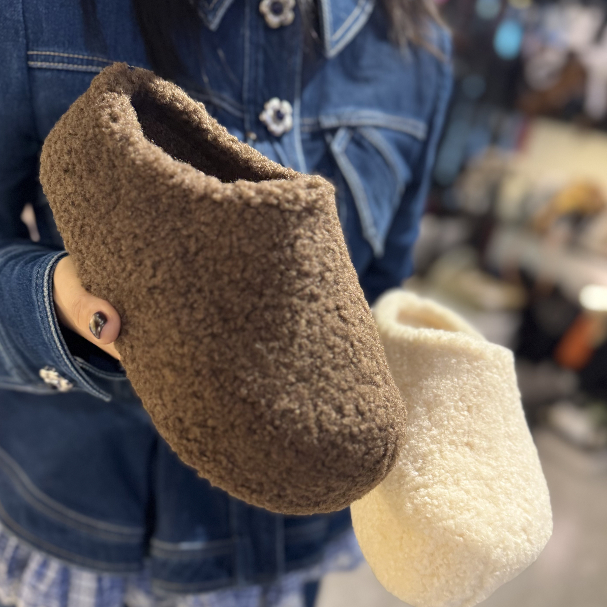 新品厚底高跟毛毛拖鞋加绒女鞋6607