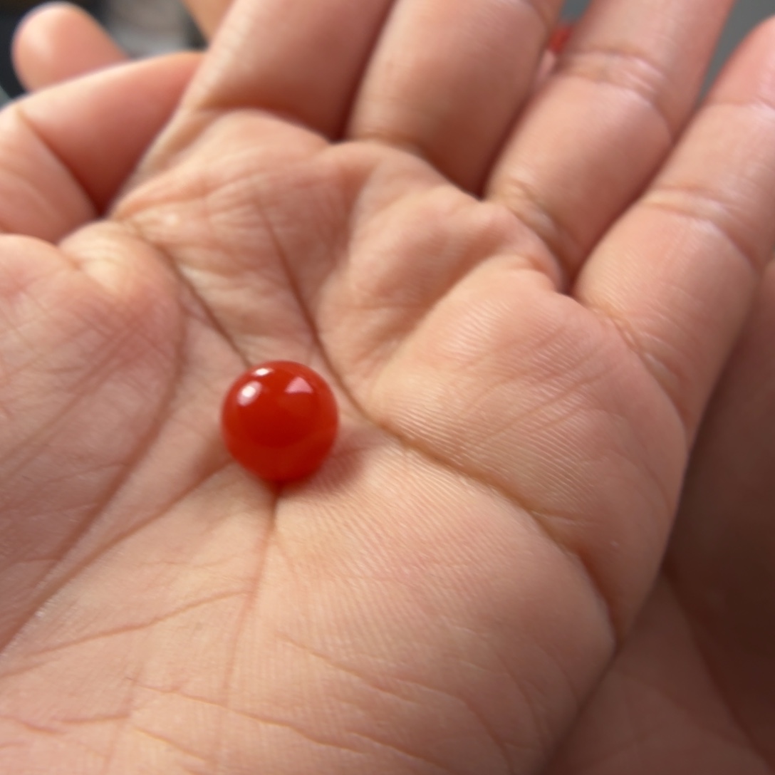 南红玛瑙冰红单串未镶嵌
