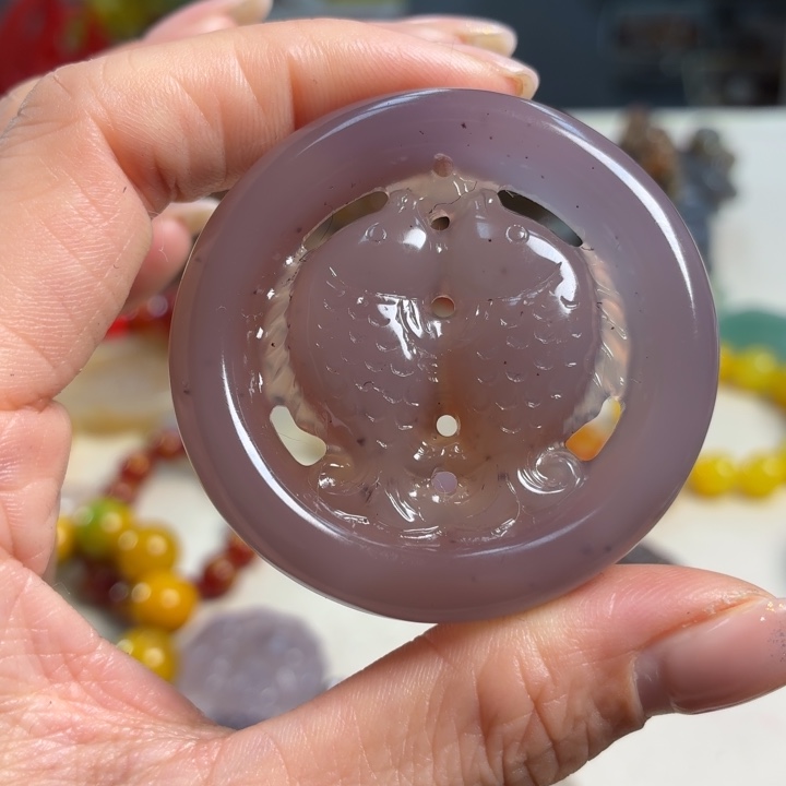 玛瑙/玉髓未镶嵌吊坠(不含链)