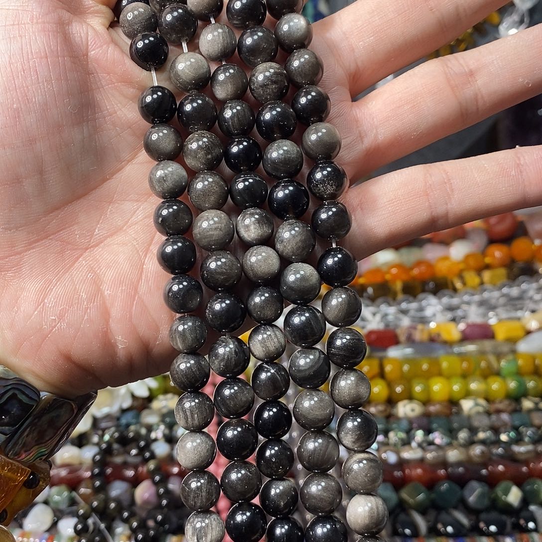 石英质玉未镶嵌，精品银耀10mm，