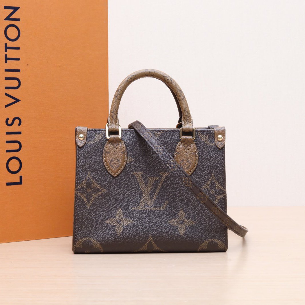 99新 LouisVuitton/路易威登 【小花念念】Onthego BB老花 芯片 包