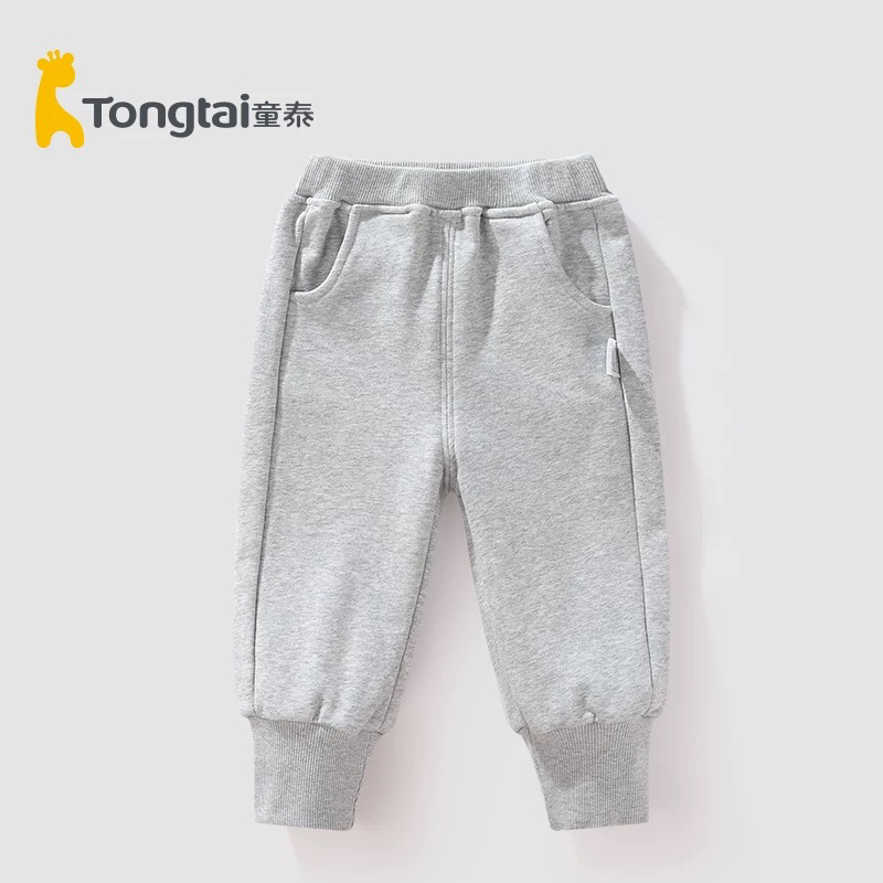 Tongtai/童泰宝宝春秋毛圈加厚束口超柔软洋气长裤