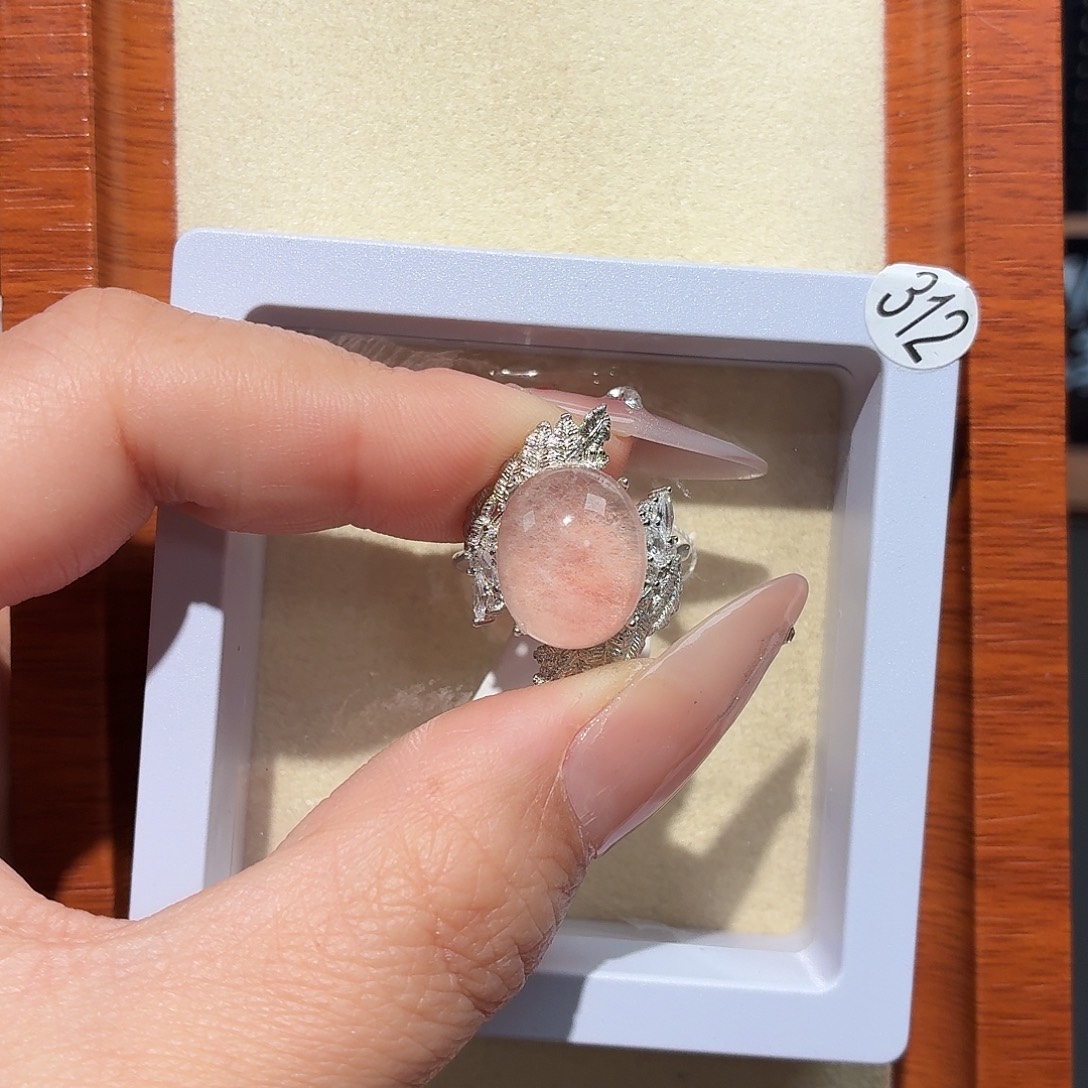 ****K银S925镶嵌戒指水晶