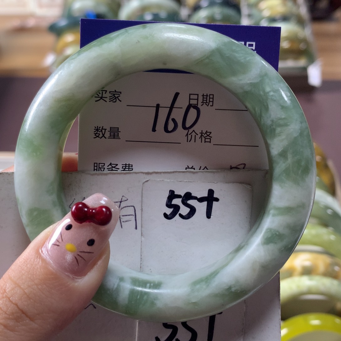 蛇纹石玉手镯未镶嵌160