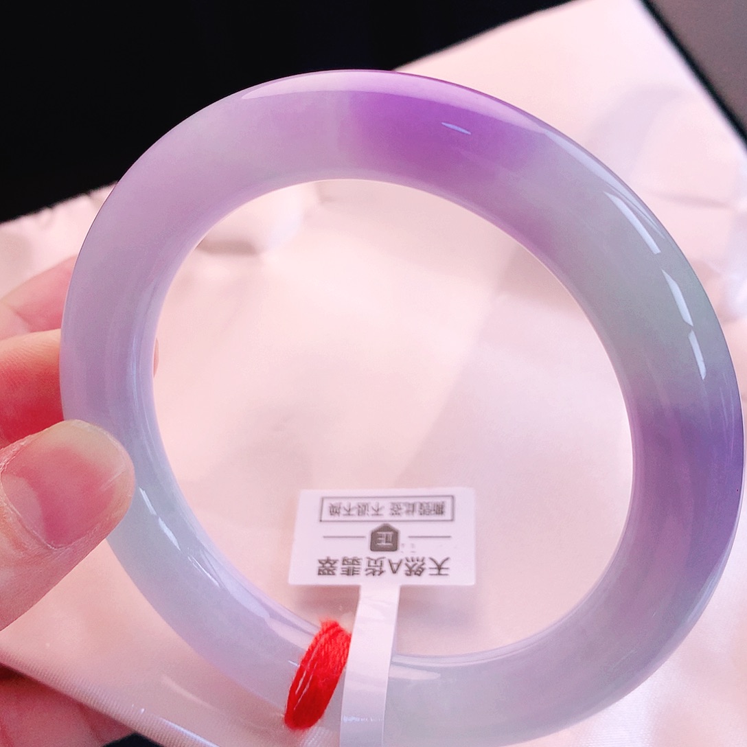 未镶嵌手镯（圆镯）翡翠59胖紫