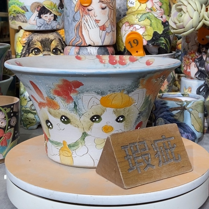 红陶景德镇艺术手绘作品