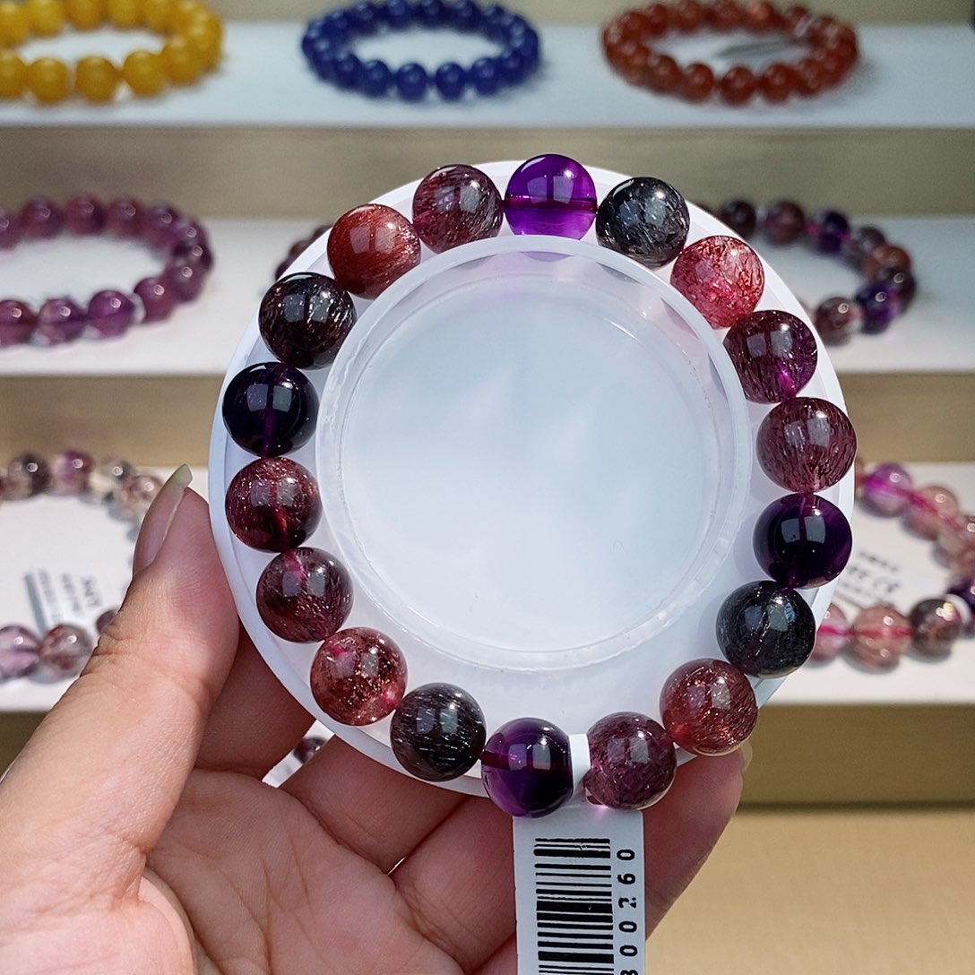 水晶未镶嵌手链黑加仑11