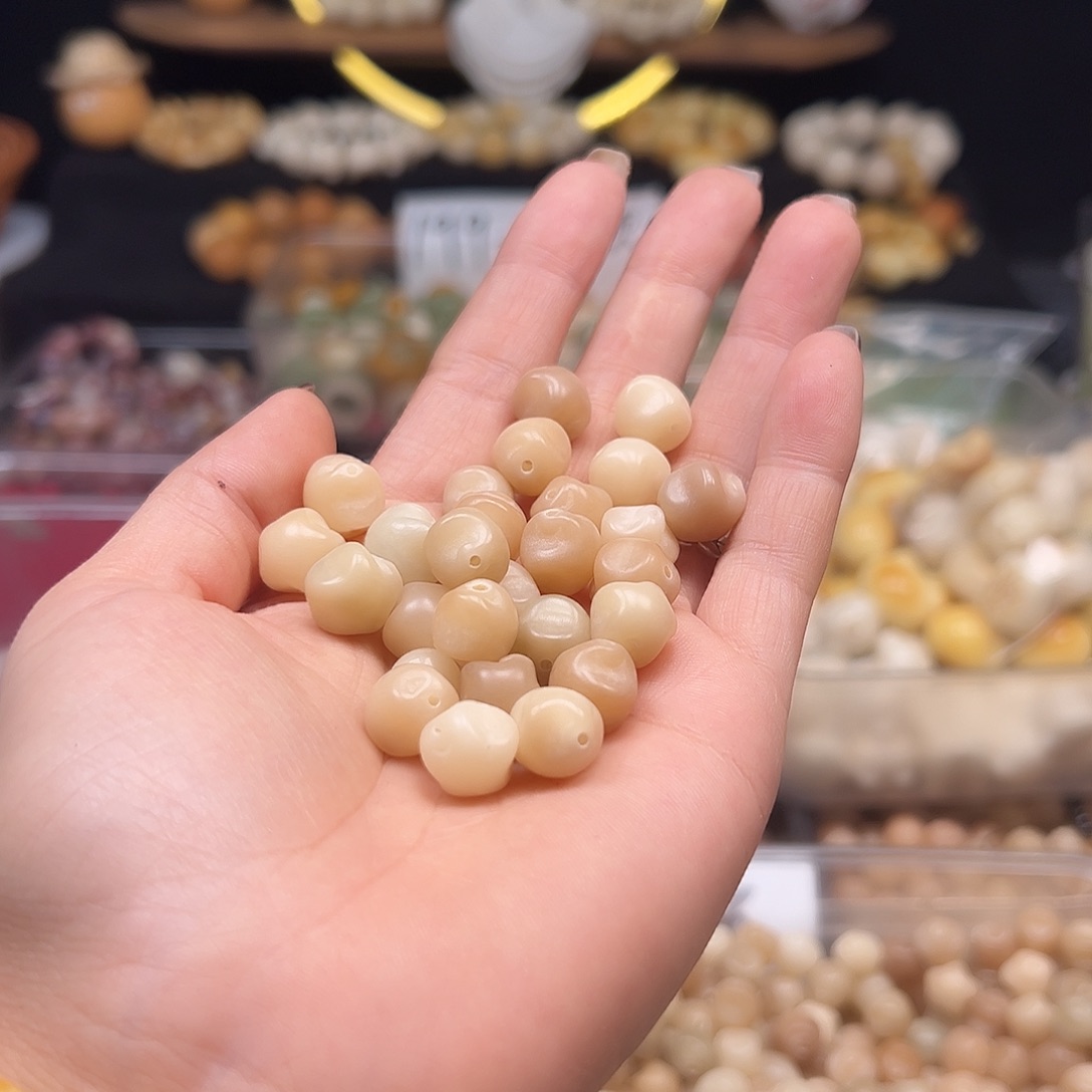 菩提根/象牙果手串微瑕马卡星星40颗