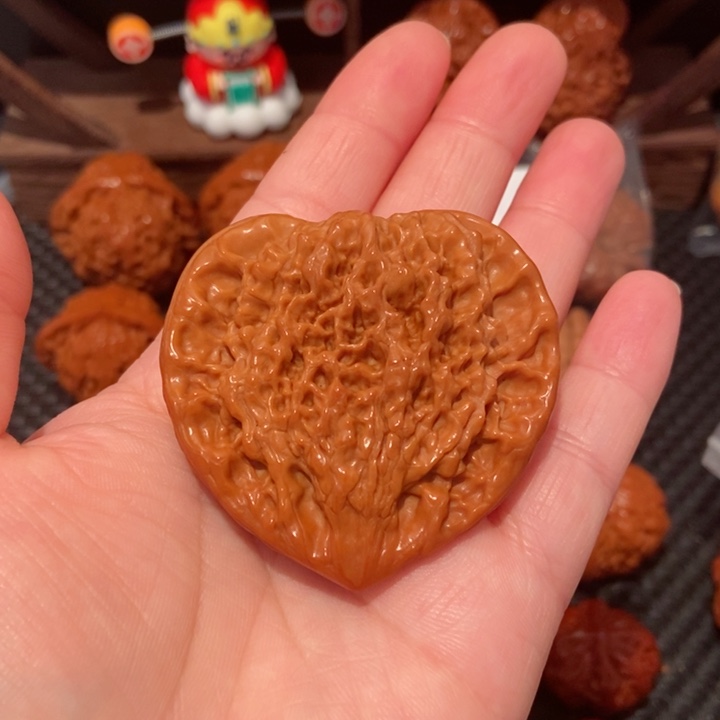 文玩核桃把件轩****鸡53.8尺寸桃心1113