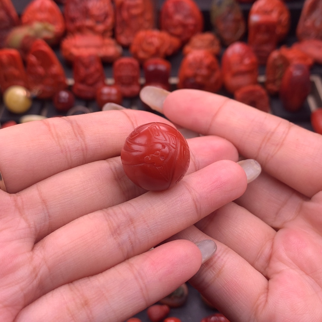 南红玛瑙南红保山赤龙圆珠19.6mm未镶嵌