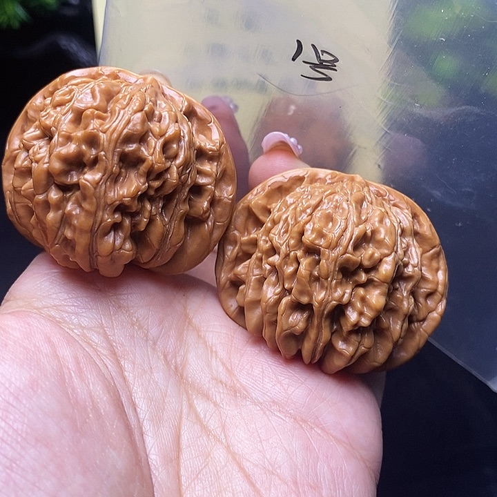 核桃把件44+平谷楼纹路好看