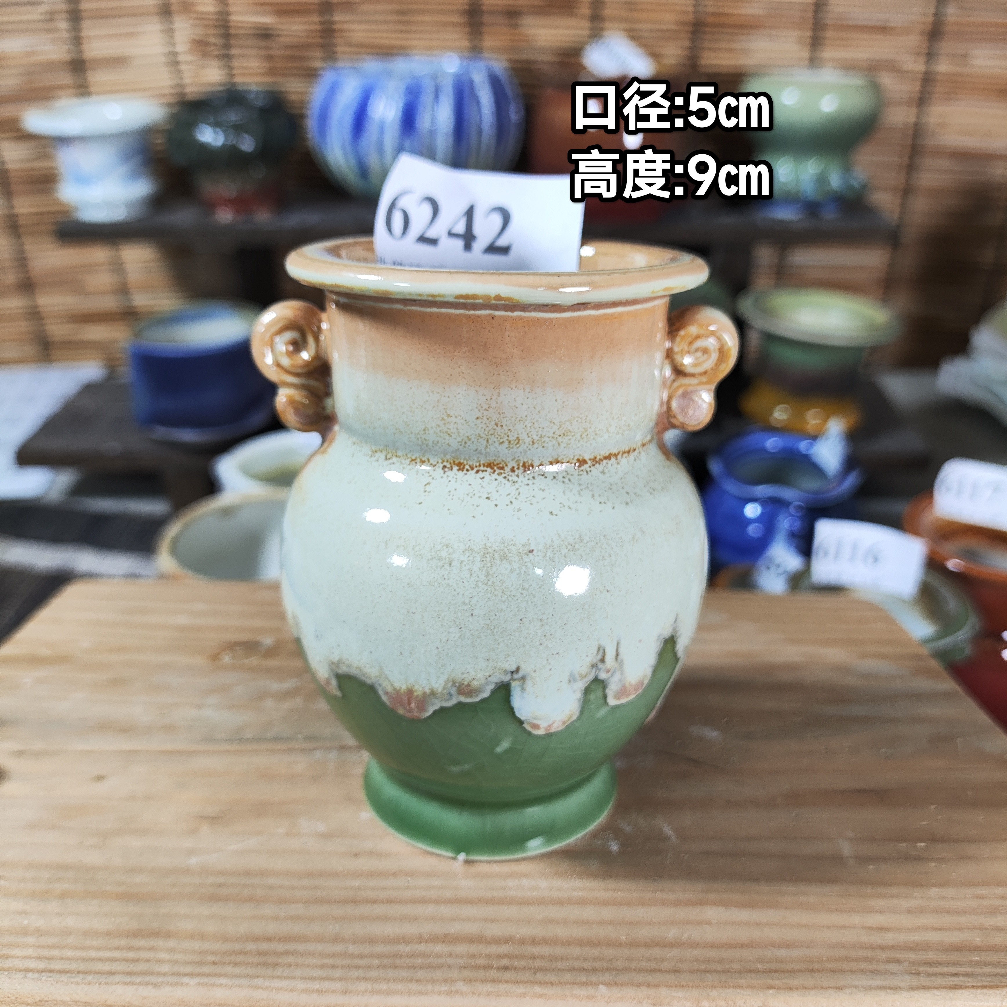 手工创意多肉花盆摆件迷你多肉花盆景德镇纯手工制做