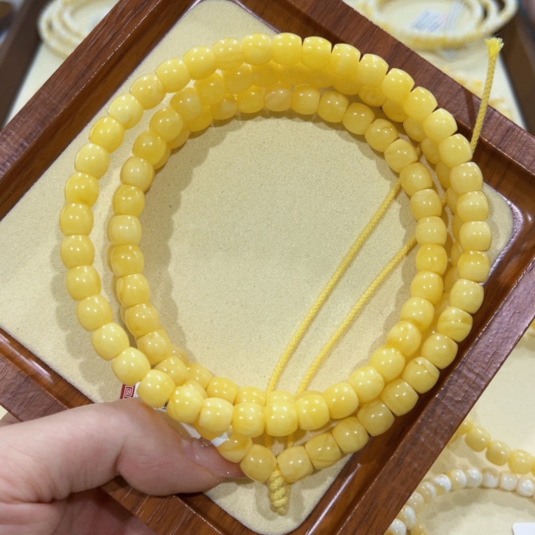 蜜蜡手链未镶嵌@****程8m直切