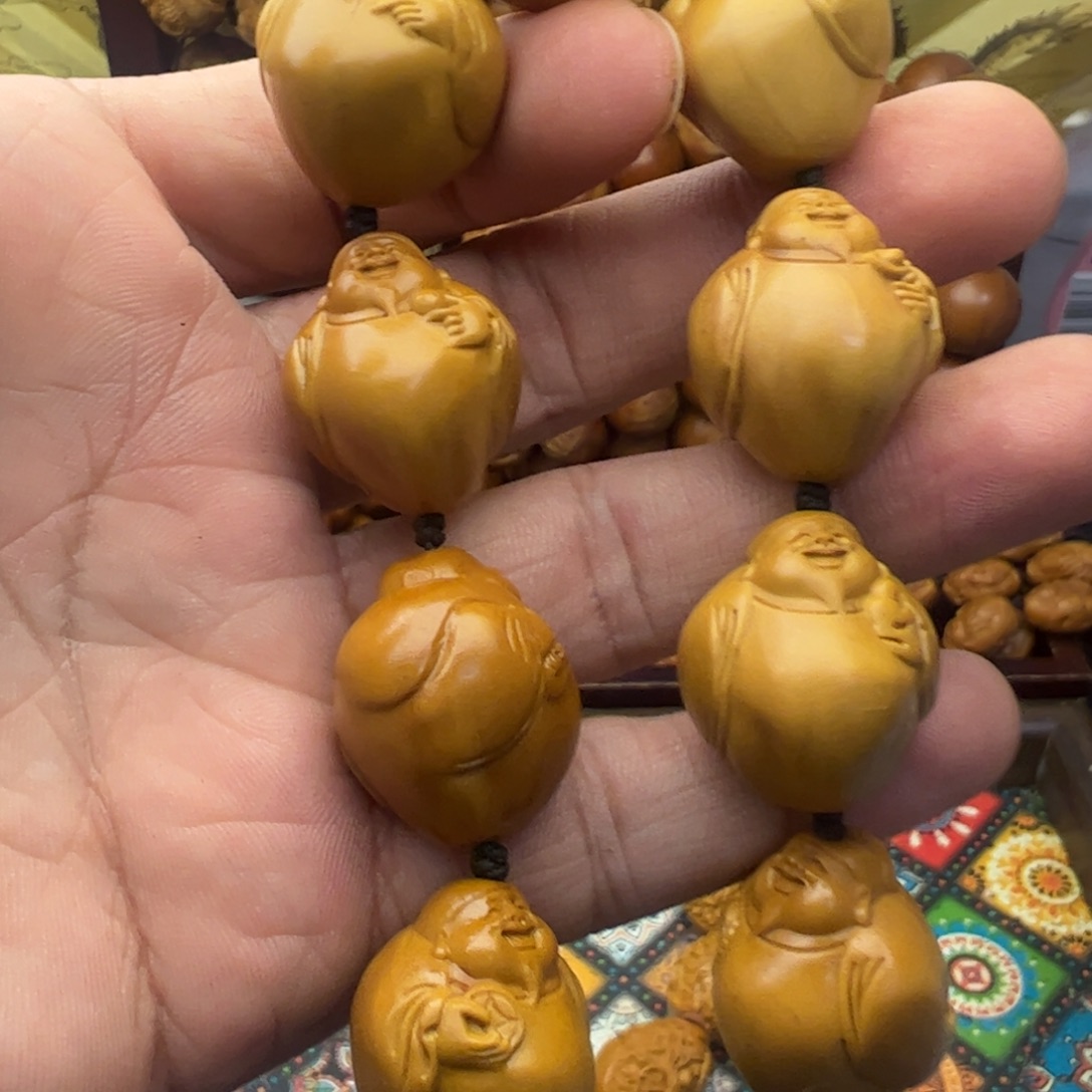 橄榄核手串/手链2.1大肚光背财神