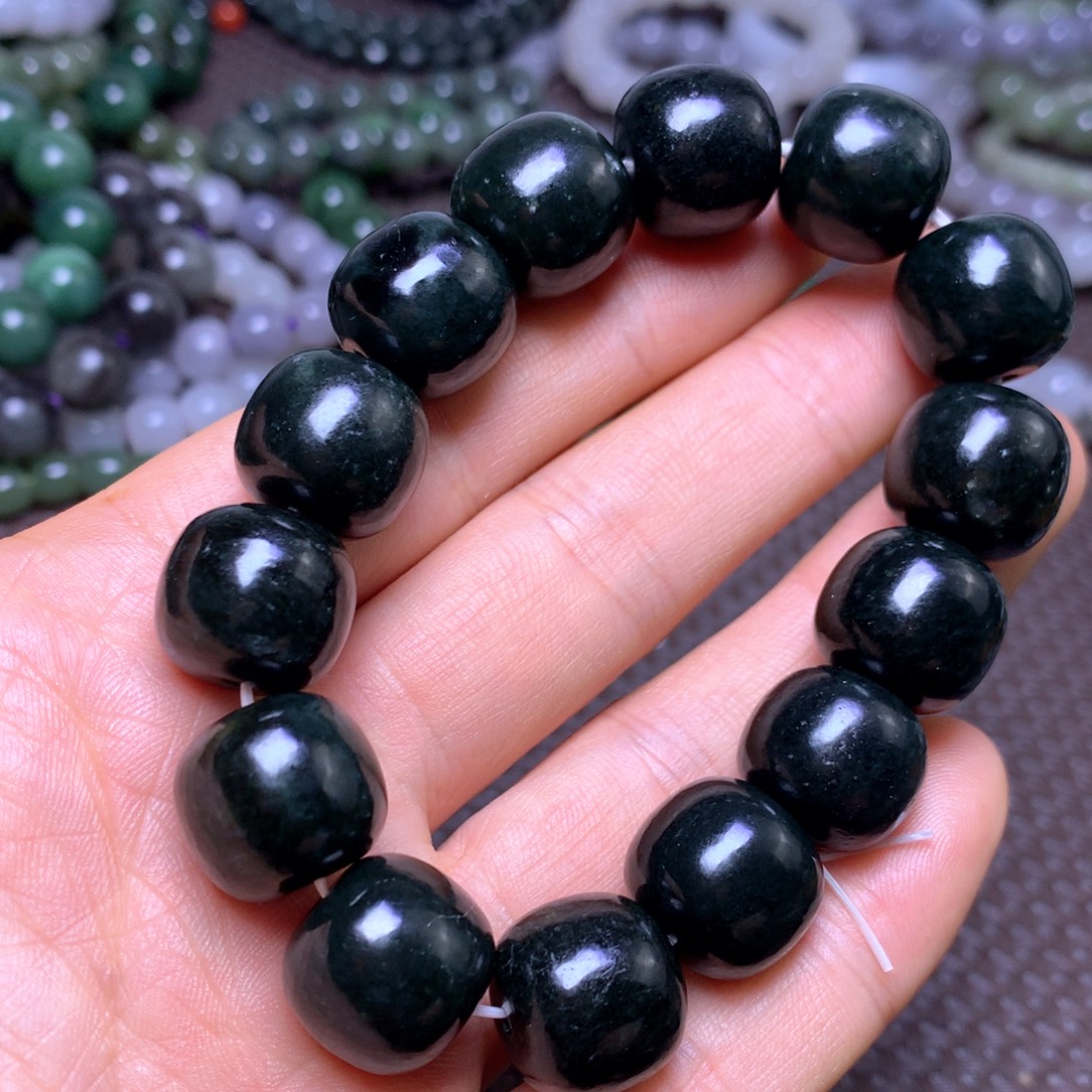 和田玉未镶嵌手串16