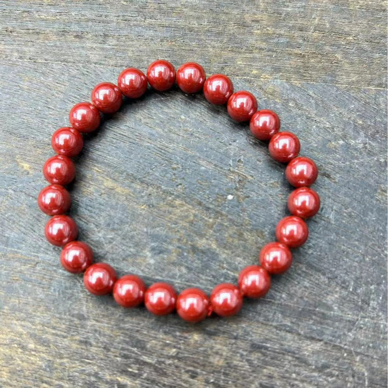 含辰砂工艺品含辰砂工艺品DW002-帝王经典款8mm素珠单圈手串