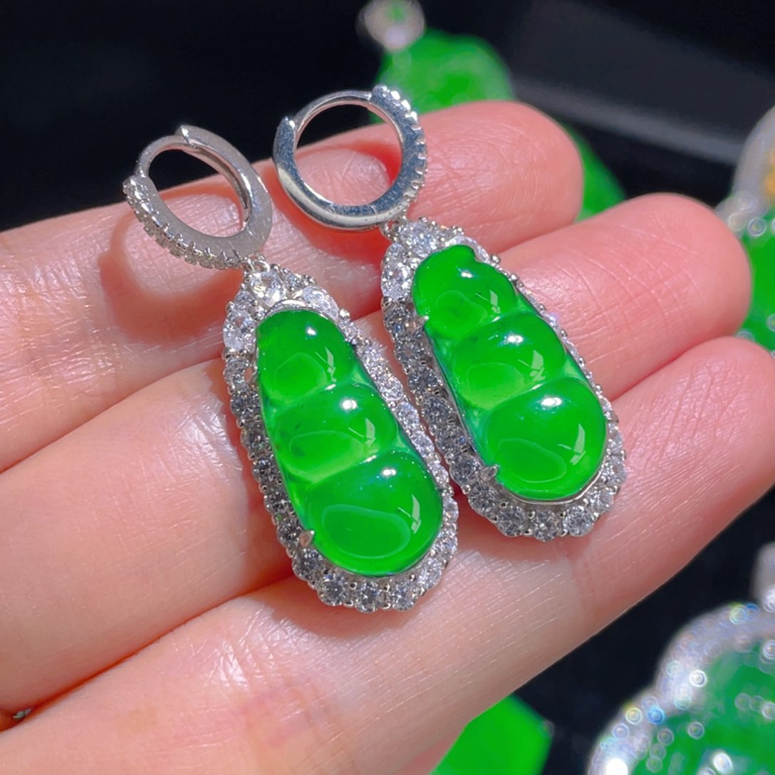 翡翠吊坠(不含链)银S925镶嵌