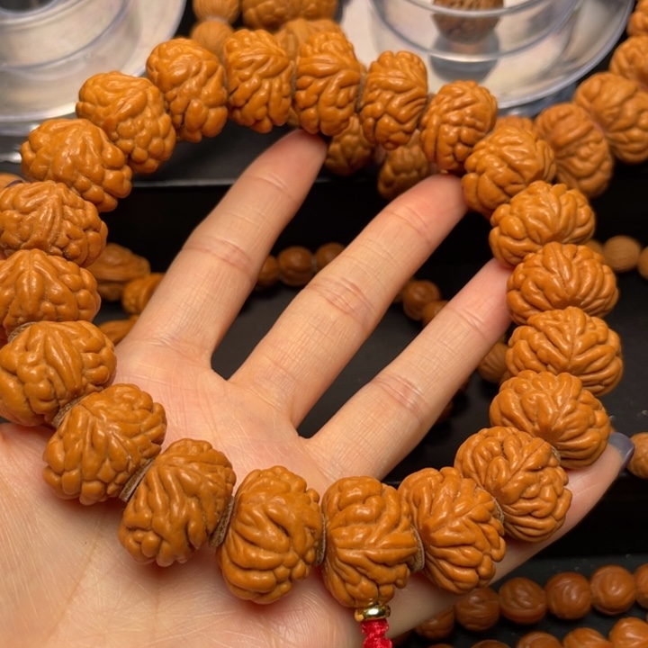桃核手串龙纹桃核