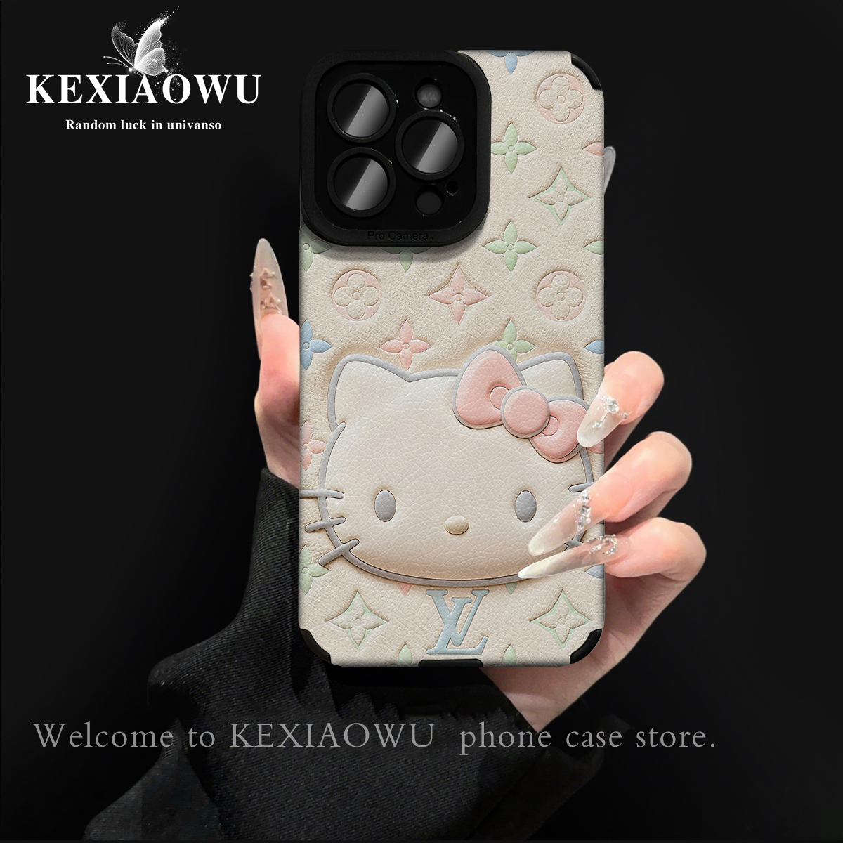 轻奢瞳眼老花KT适用苹果17PROMAX华为vivo小米oppo手链手机壳