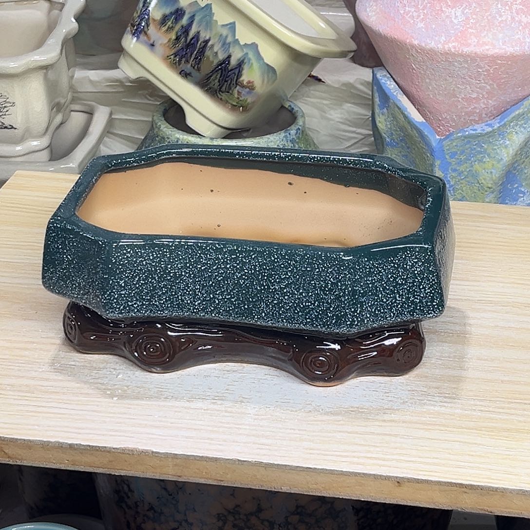 陶瓷绿植多肉微瑕花盆外口径：19*12*8.5