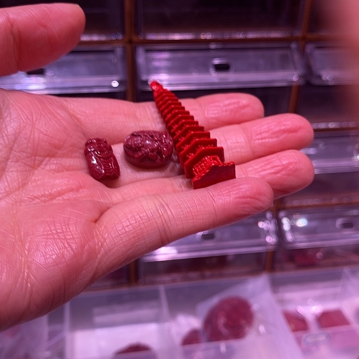 天然辰砂紫金砂三个配件