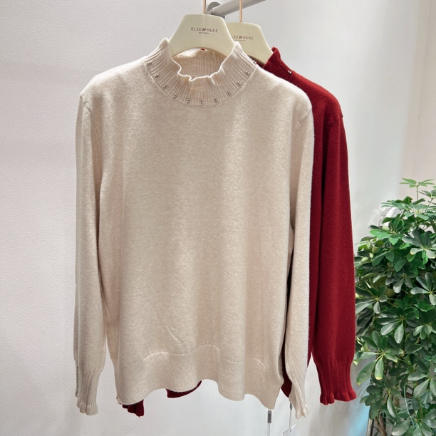 秋冬款半高领针织打底