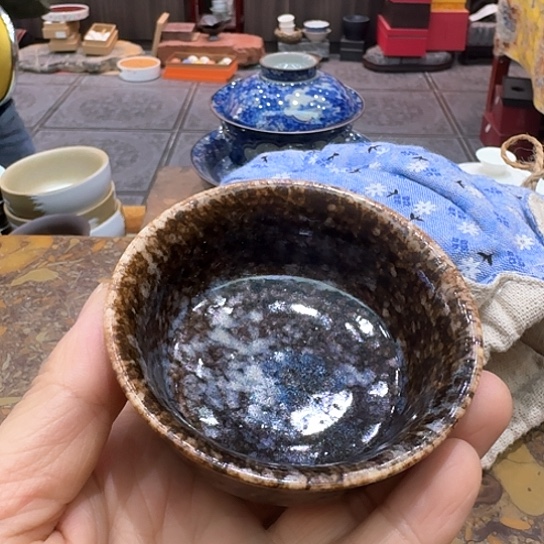 窑变盏杯一个，瓷。。。品茗