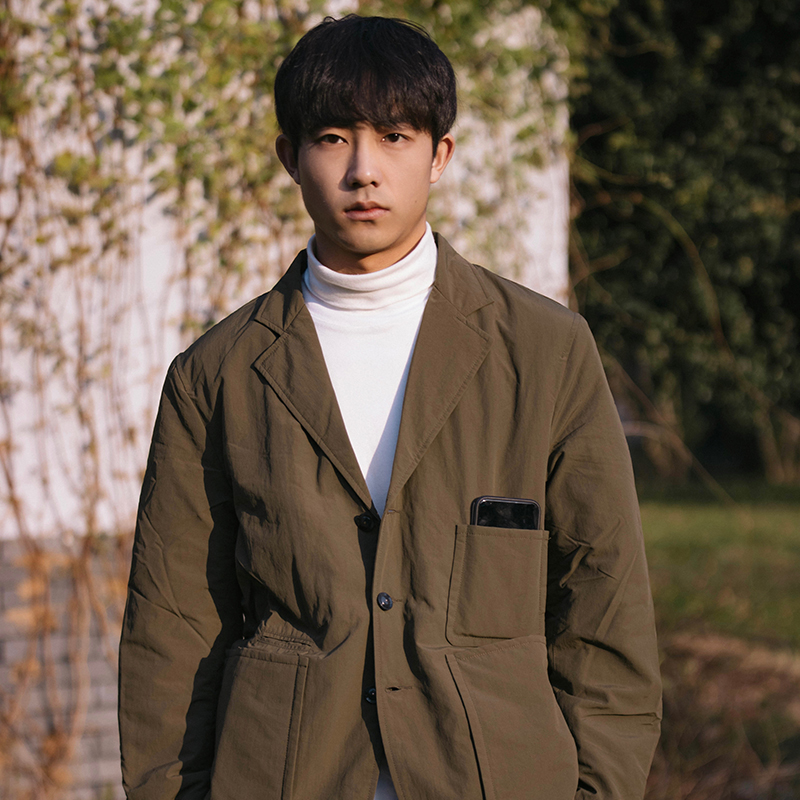 「上海时装周走秀款」蓝布屋经典三防新雪丽西装棉衣外套KRBL-1-21