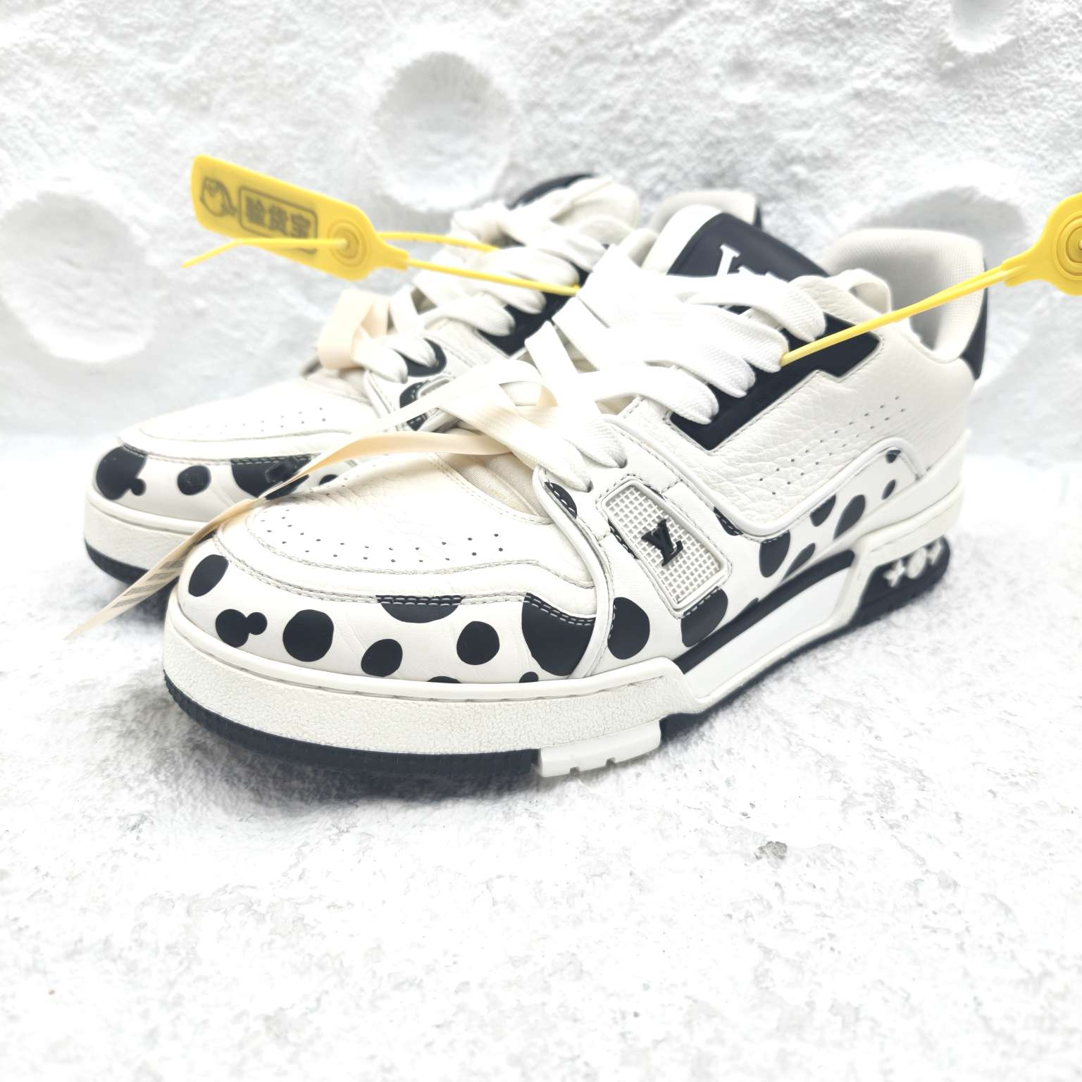 99新 LouisVuitton/路易威登 6.5码/40.5码/草间弥生黑白trainer