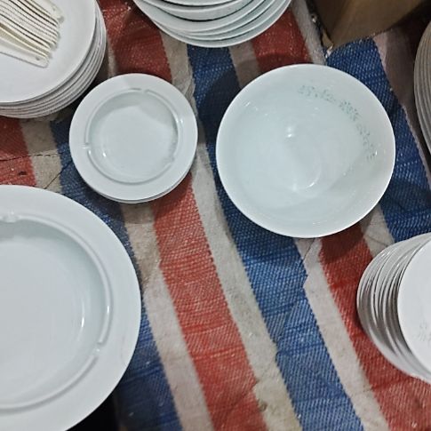 瓷玲珑青色烟灰缸2个微瑕疵