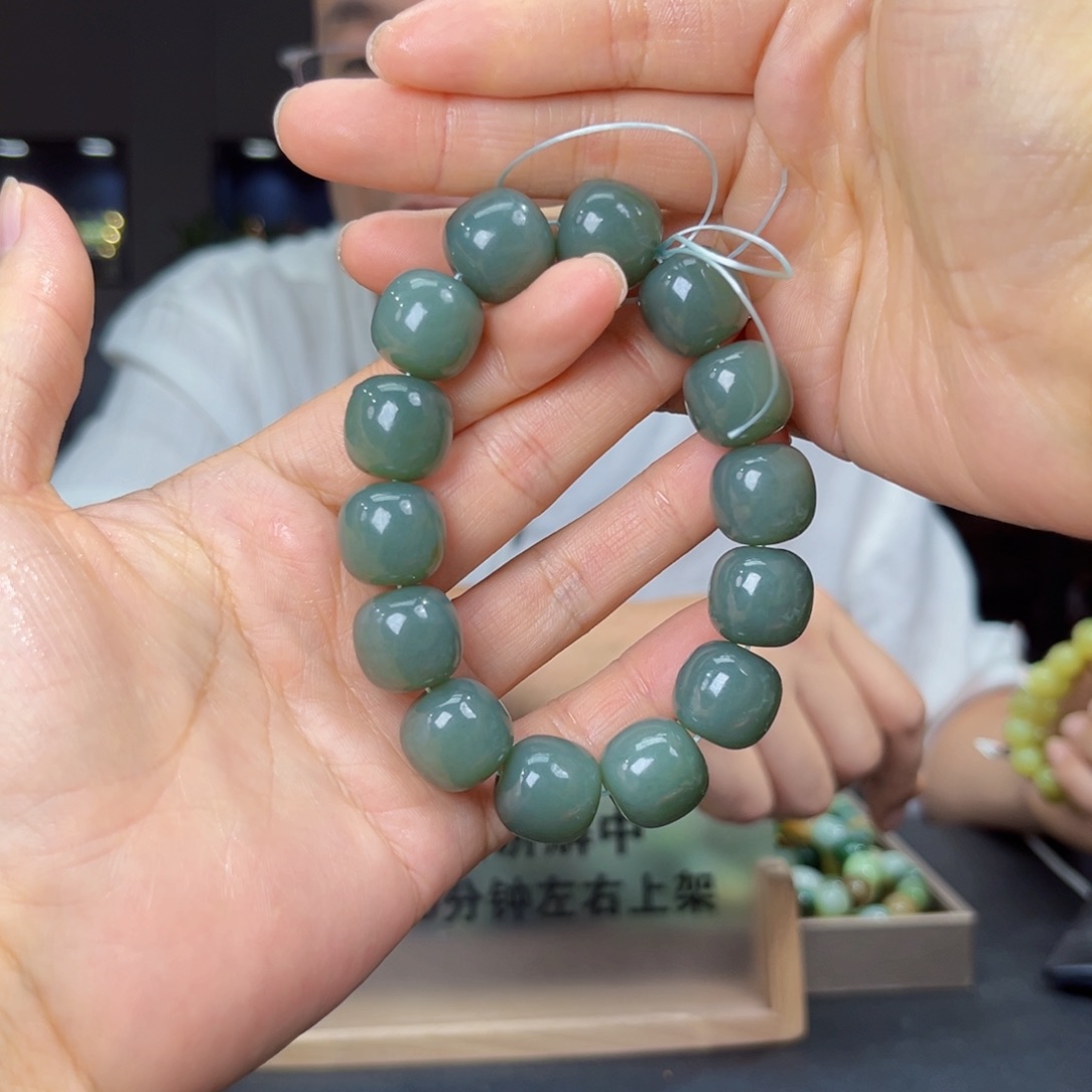 江***湖未镶嵌手串和田玉纯天然新疆且末蓝料16