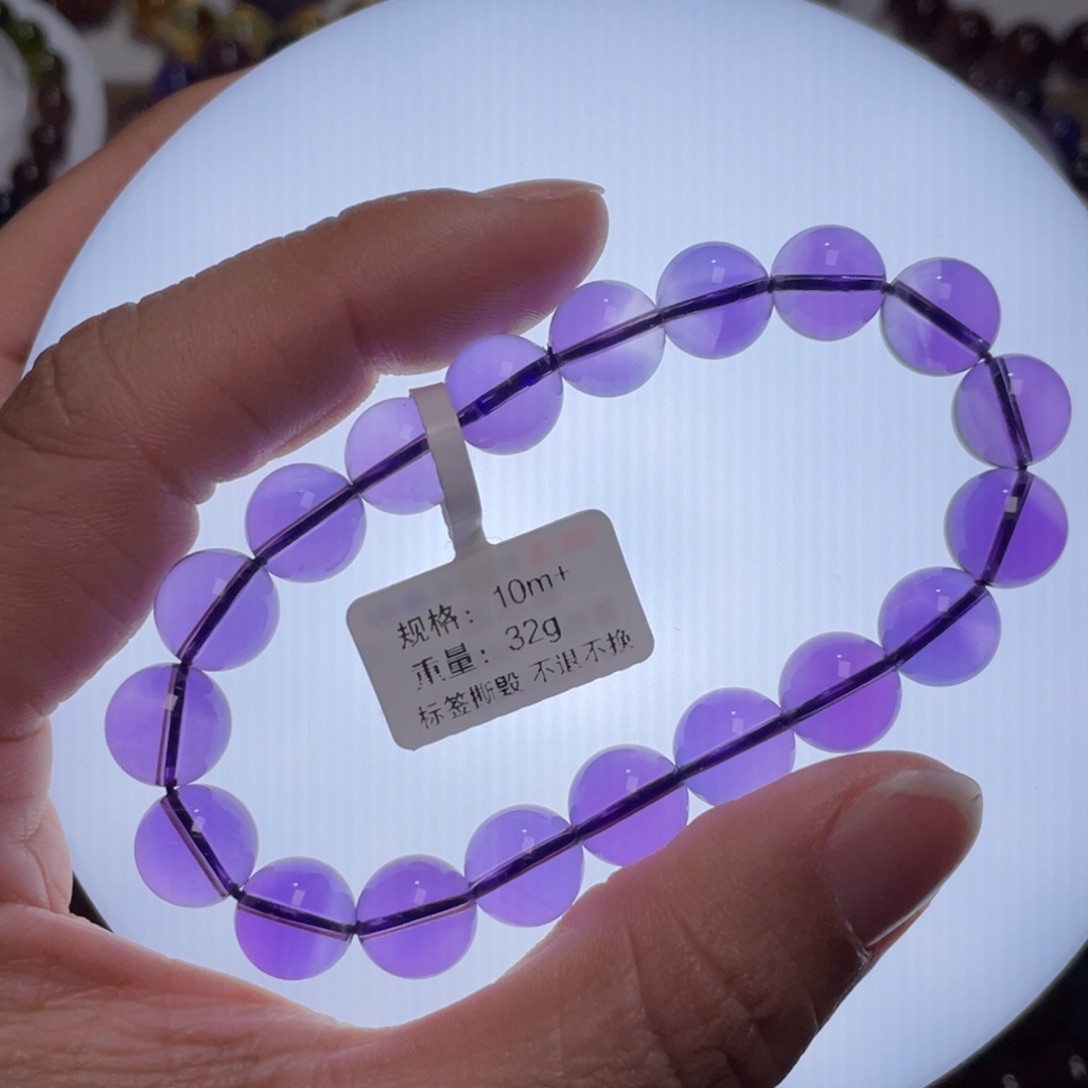 水晶手链未镶嵌巴西紫水晶