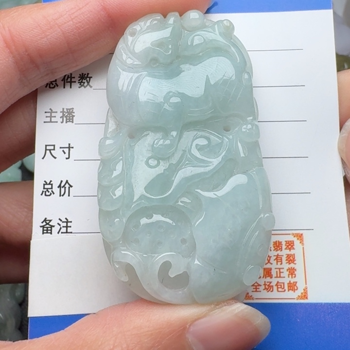 翡翠未镶嵌颈饰貔貅