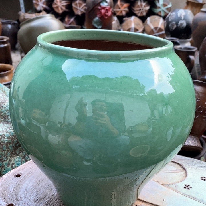 紫砂花盆高约25口约17