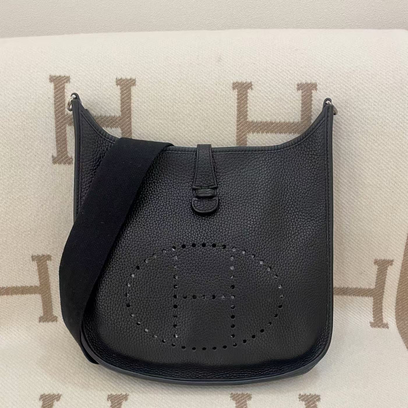 95新 Hermes/爱马仕 evelyne 29 框I tc皮 89 黑色mk0125a3 