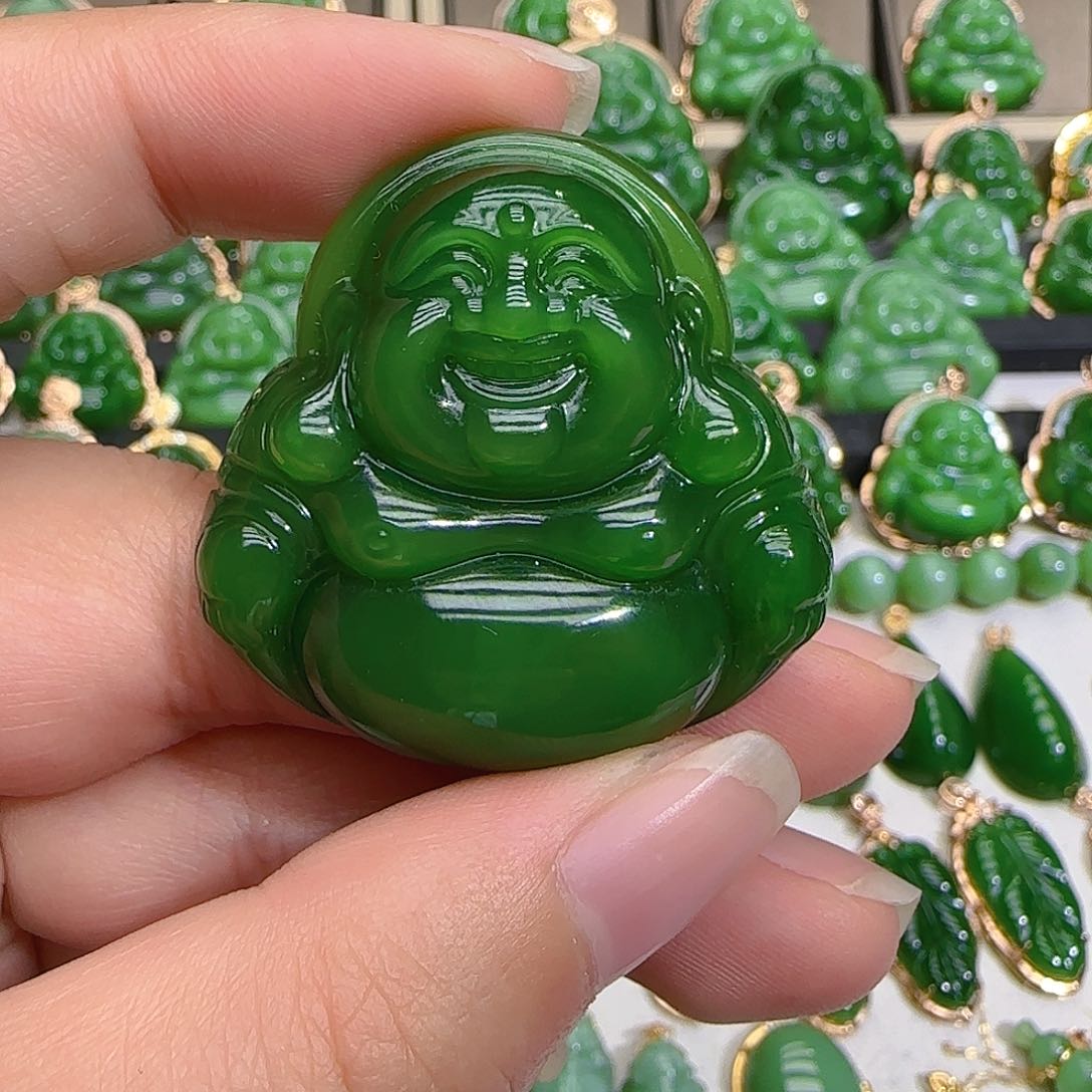 和田玉（碧玉）吊坠(不含链)未镶嵌