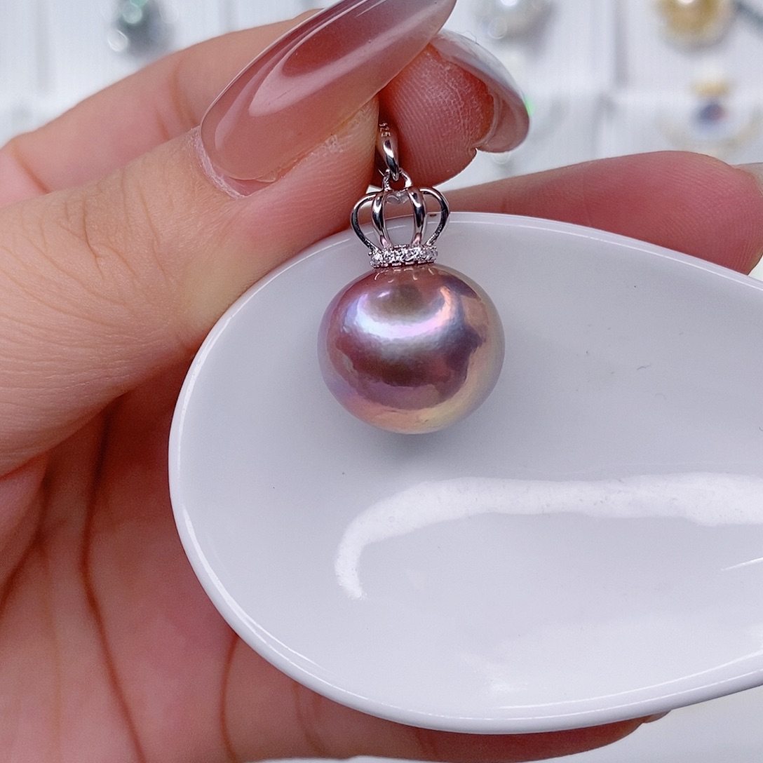 吊坠(赠链)淡水珍珠银S925镶嵌15➕