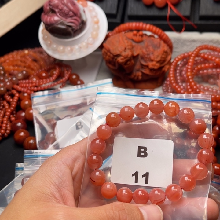 南红玛瑙未镶嵌多样性发货默认微瑕称重10mm