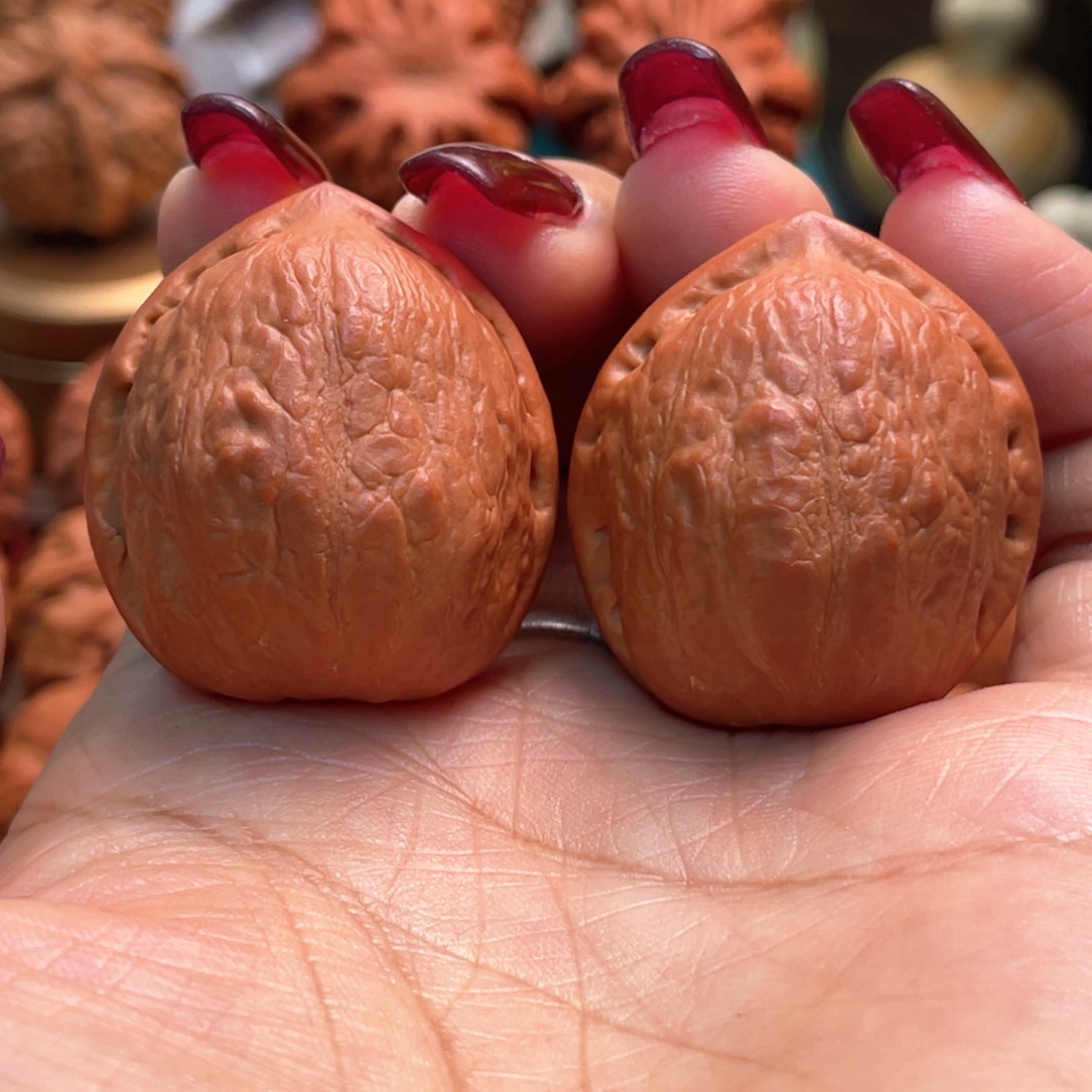 把件文玩核桃铁石寿桃