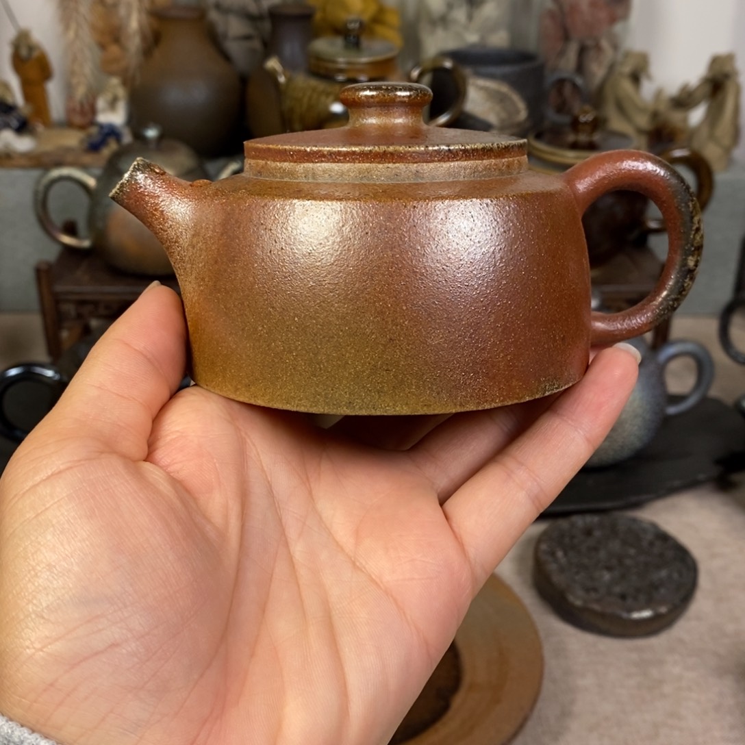 建水紫陶柴烧茶壶