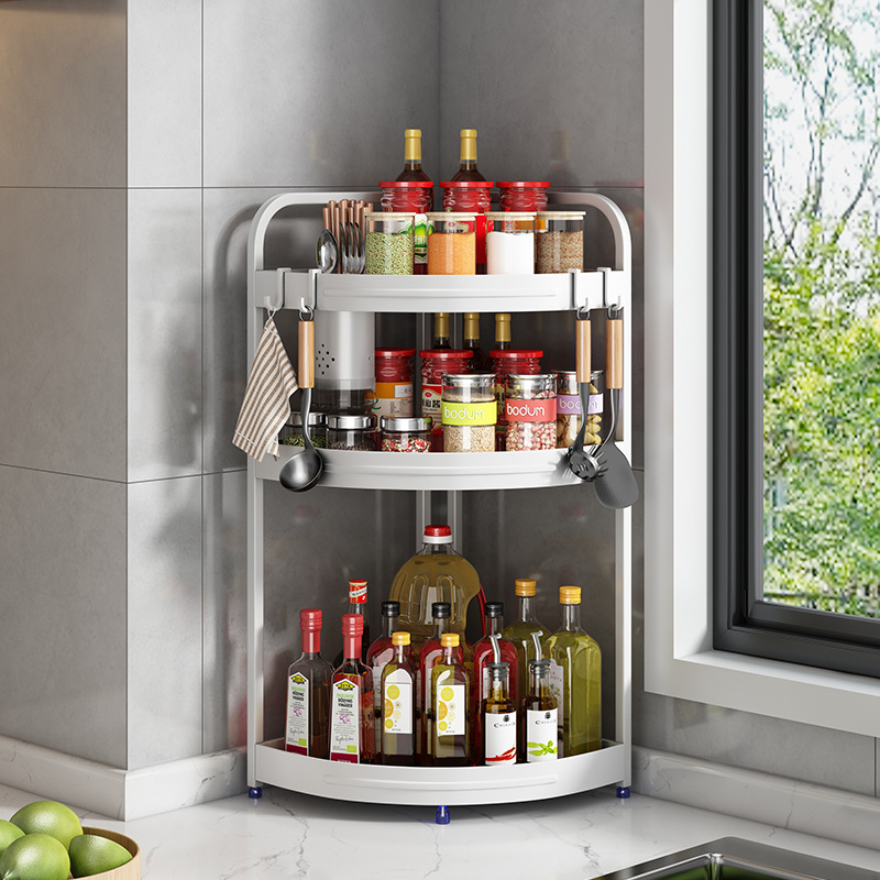 厨房置物架调料三角架子灶台角落墙角挂件转角免打孔收纳壁挂架子