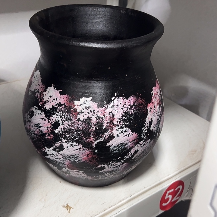 粗陶盆有孔高20口14