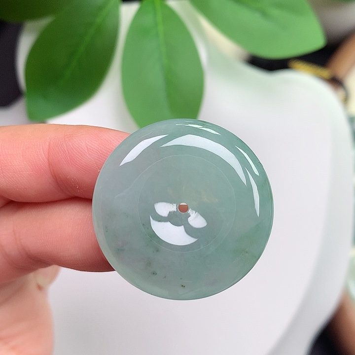 颈饰未镶嵌翡翠平安扣 29.3x6.2mm