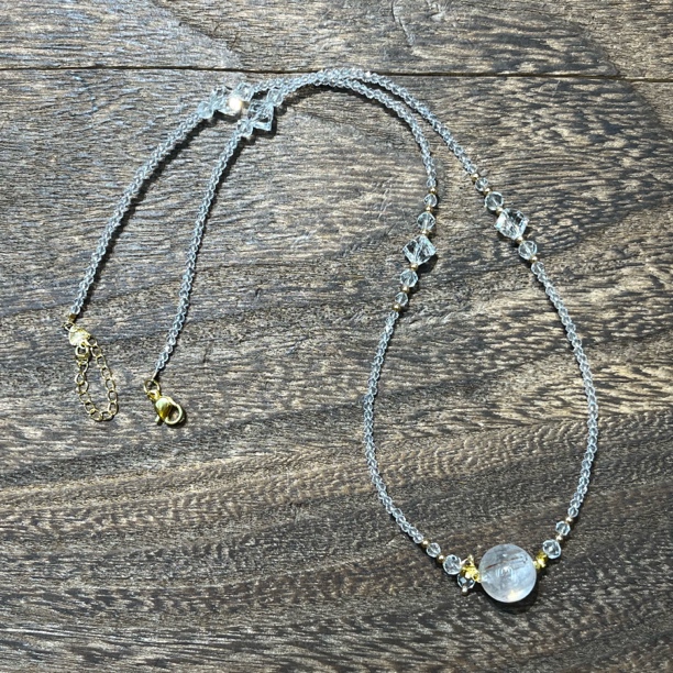 5719-水晶项链吊坠12mm