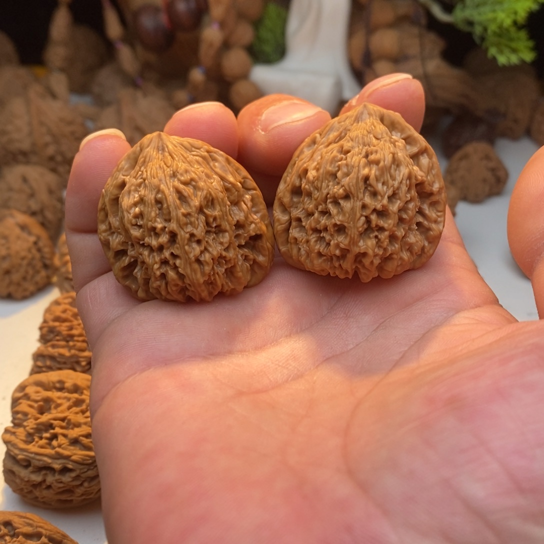 吊坠文玩核桃逐鹿拉丝凹底南疆内39