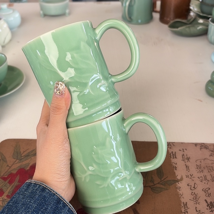 龙泉云间青瓷小米茶器