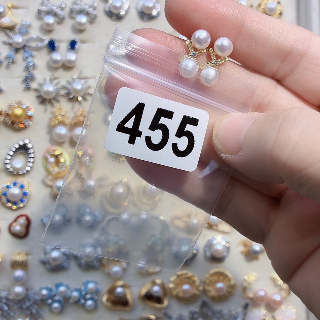 淡水珍珠耳饰合金