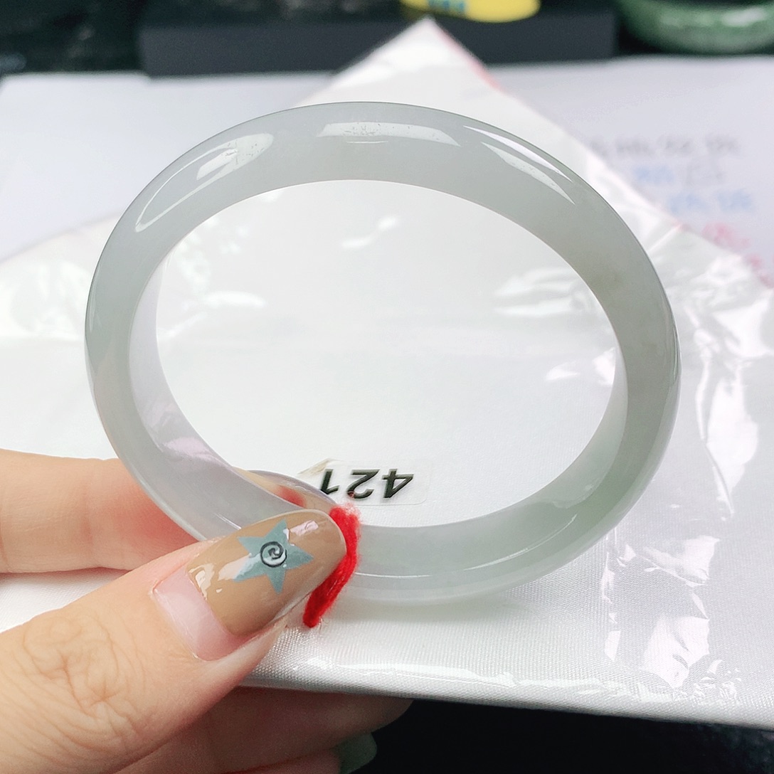 翡翠未镶嵌手镯翡翠55.2浅绿渐变贵妃